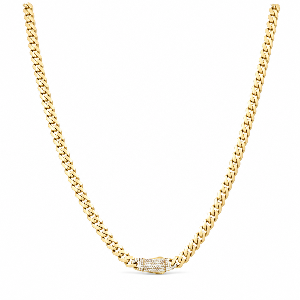 10K Yellow Gold Monaco Chain / Size: 7mm-20'' / Weight: 14.4 GR / DOCH0MON7-20