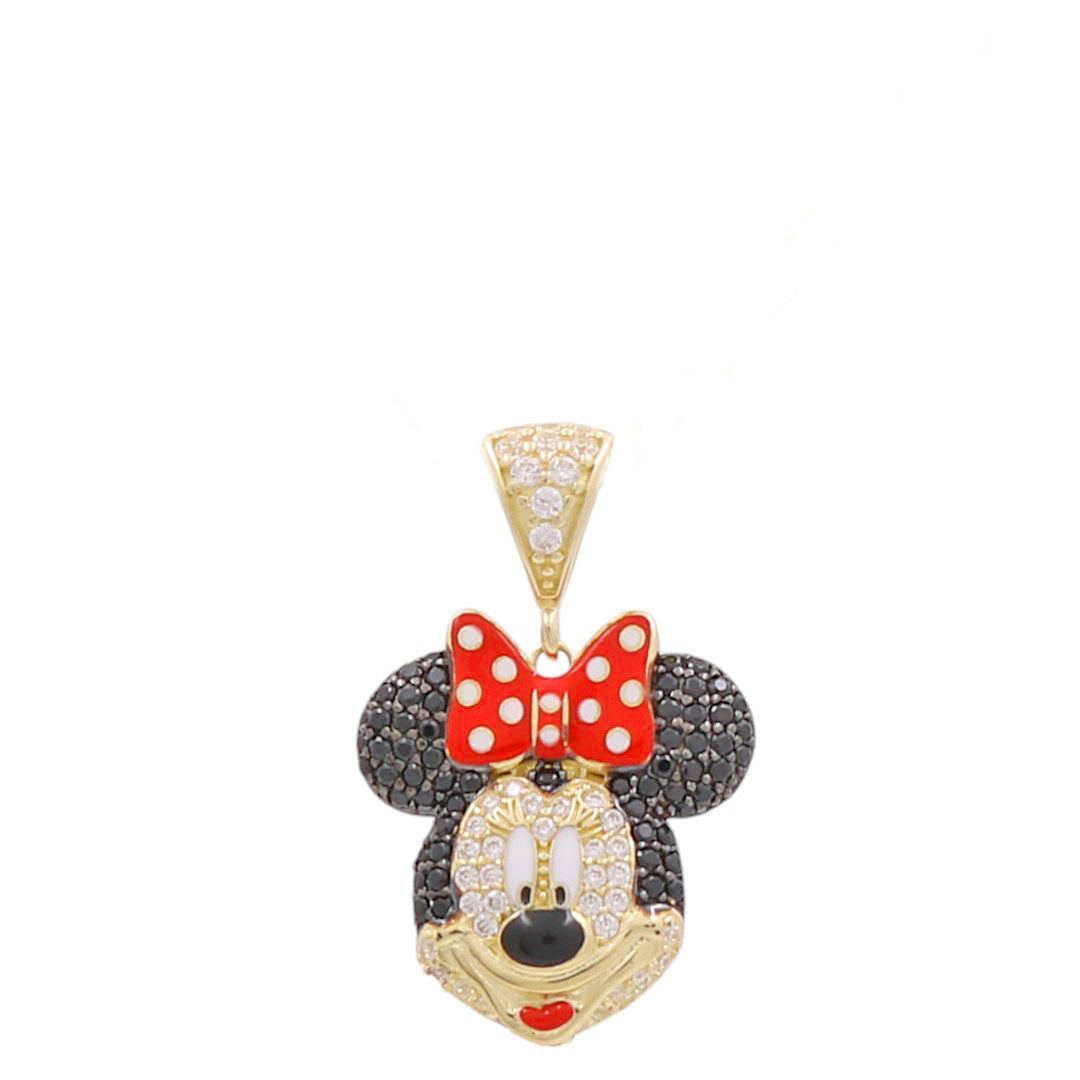 10K Yellow Gold Minnie's Pendant with Cz / Weight: 2 GR / HP-168