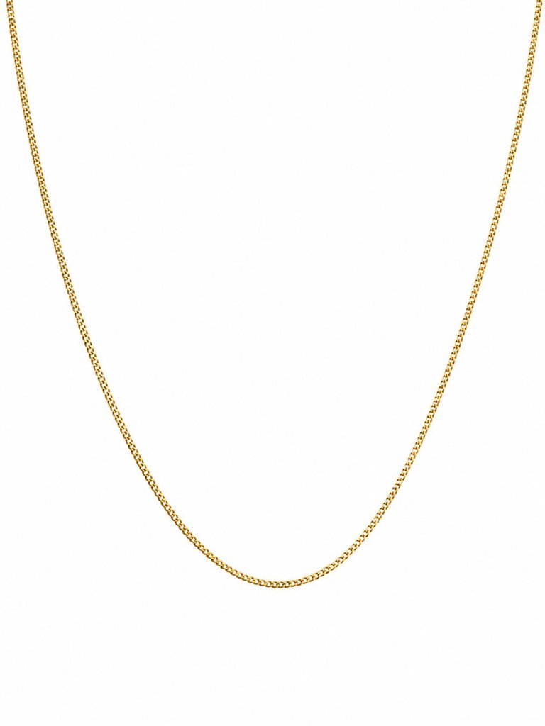 14K LC Yellow Gold Mini Cuban Link / Size: 0.8mm 16" / Weight: 1.1gr / LCCH4CL0.8-16