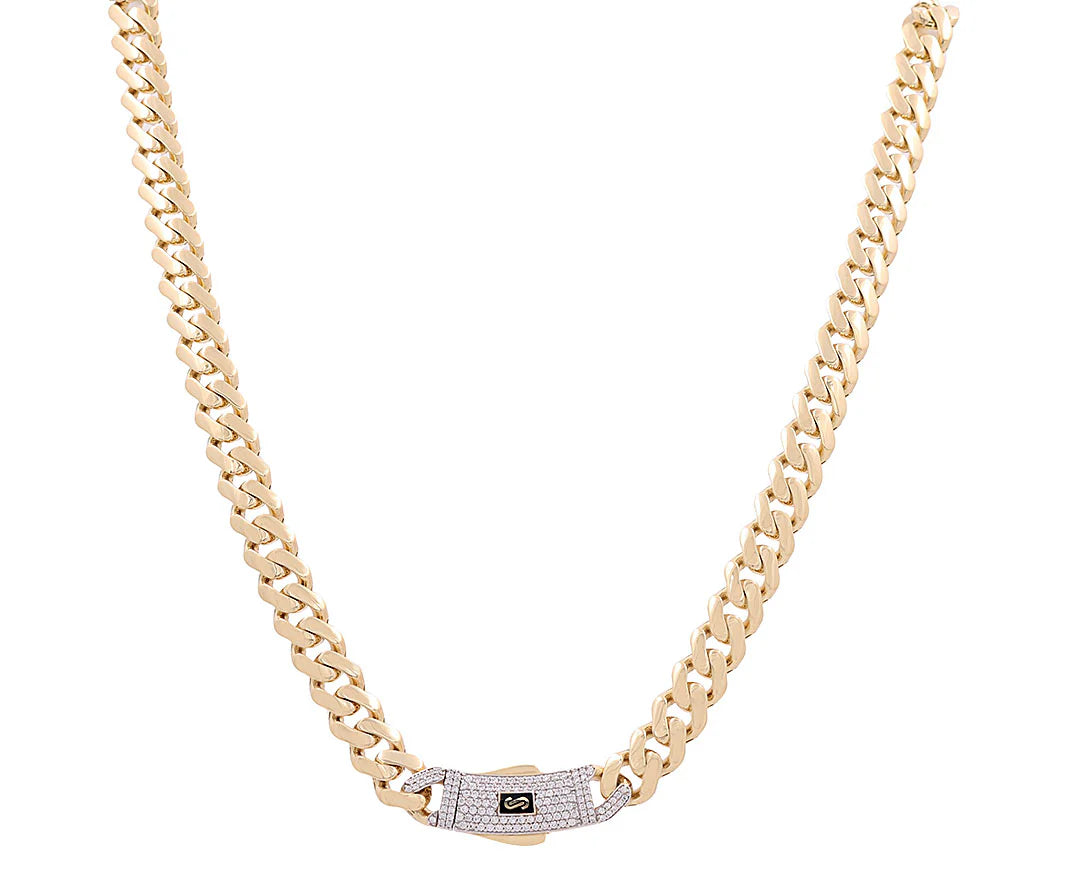 14K Yellow Gold Semisolid Monaco Chain / Size: 9.5mm-20'' / Weight: 30.6GR / MONSCH4MON9.5-20