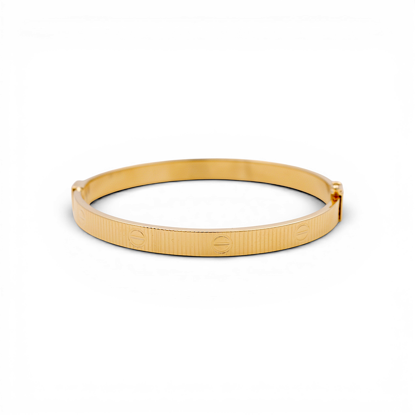 14K Yellow Gold Semisolid Fashion CT Bangle Bracelet / Weight: 7.6 GR / CQBB4FSCT
