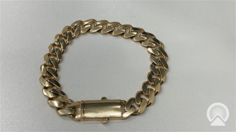 14K Yellow Gold Monaco Semisolid Men's Bracelet / Size 11mm 8" / Weight 30.6gr / COMB4MON11-8