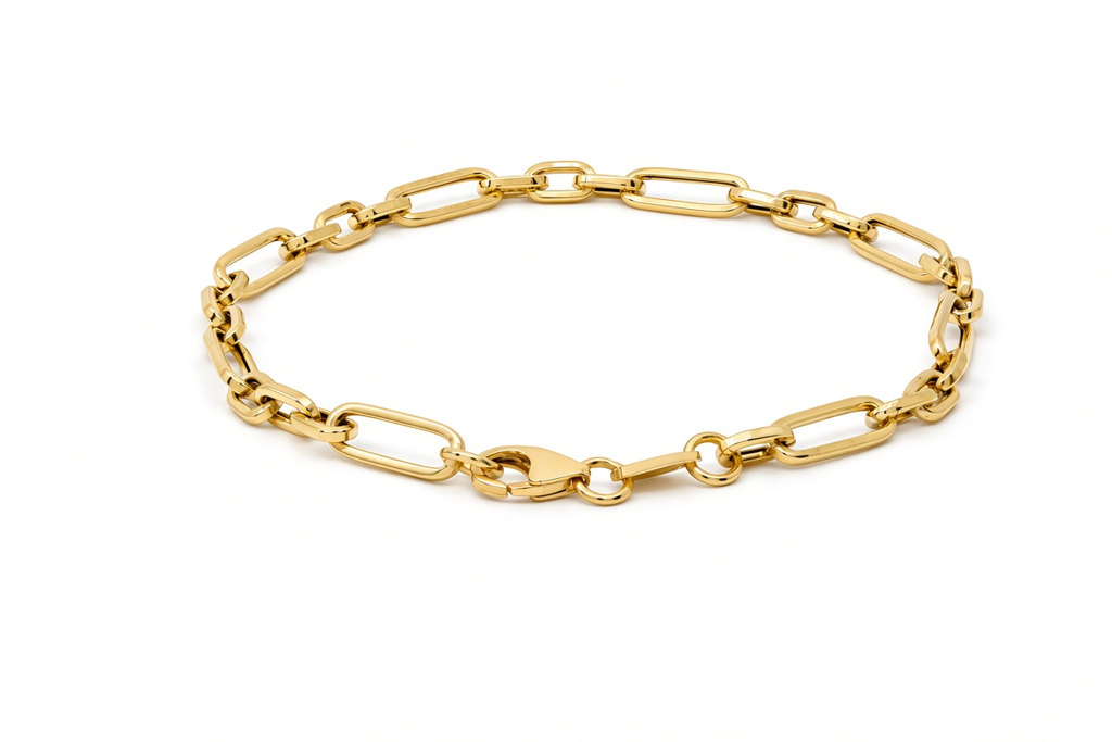 10K Yellow Gold Semisolid Italian Bracelet / Size: 7" / Weight: 1.9 GR / 120MR686BR