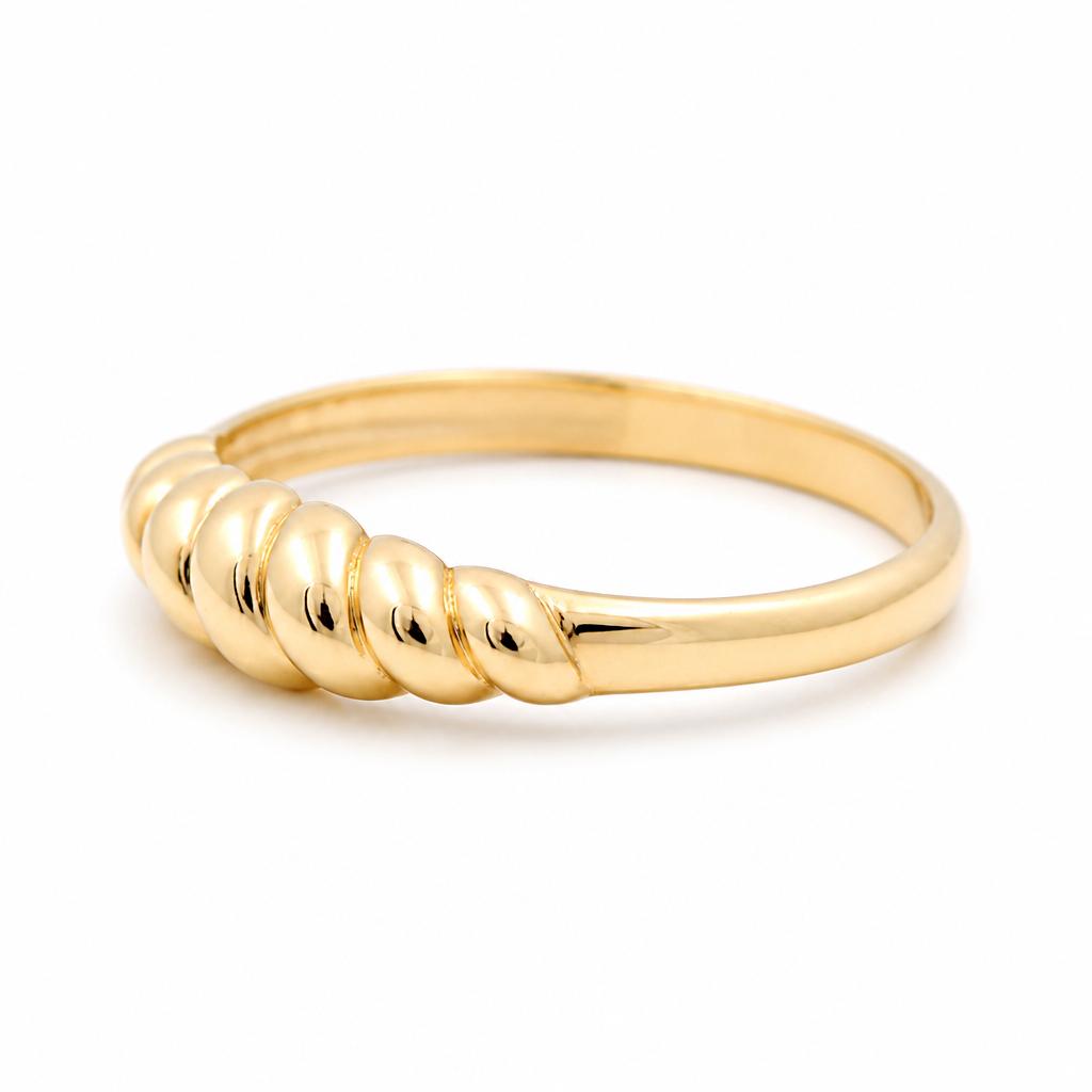10K Yellow Gold Fashion Women's Ring / Size:7.5 / Weight: 0.9 GR / DQWR0FS-89