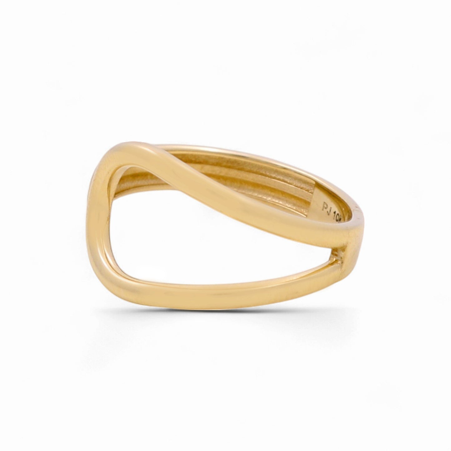 10K Yellow Gold Fashion Women's Ring / Size: 9 / Weight: 1.7 GR / DQWR0FS-23