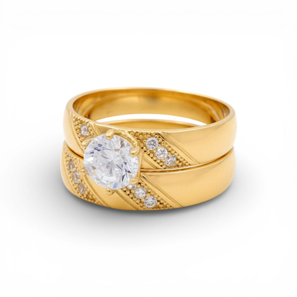 14K Yellow Gold Women’s Bridal Set / Stone: Cz / Size: 7 / Weight: 3.9 GR / DEEWR4BS-22