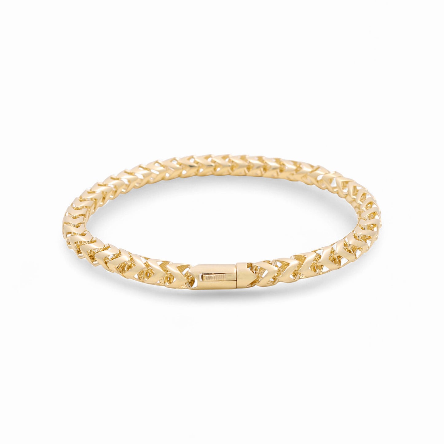 14K Yellow Gold Italian Men's Fashion Bracelet / Size: 8.5" / Weight: 14 GR / 475-10104