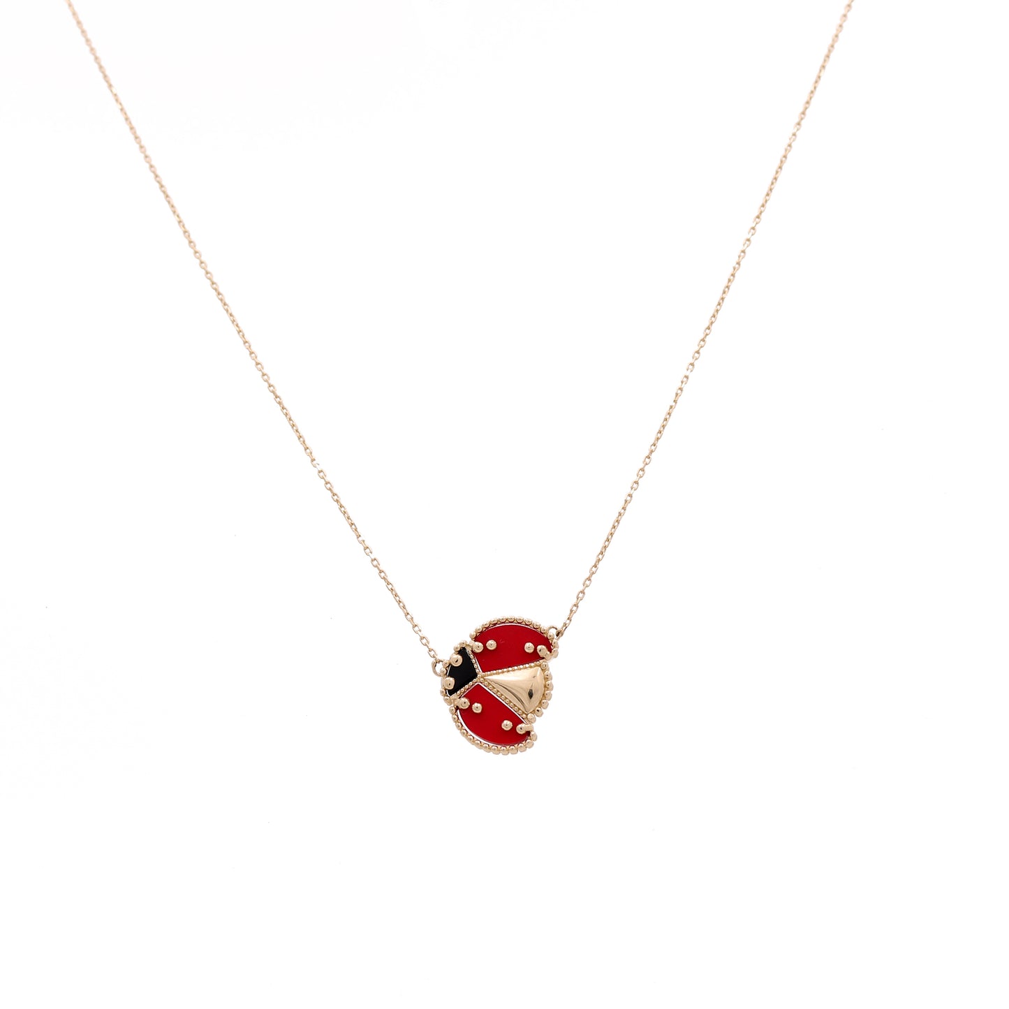 14K Yellow Gold Ladybug Women's Necklace / Size: 17" / Weight: 4 GR / CQNK4LB
