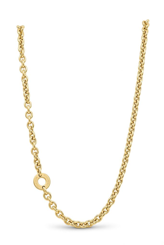10K Yellow Gold Semisolid Italian Fancy Necklace / Size: 17" / Weight: 10.2 GR / 160MRI373NE