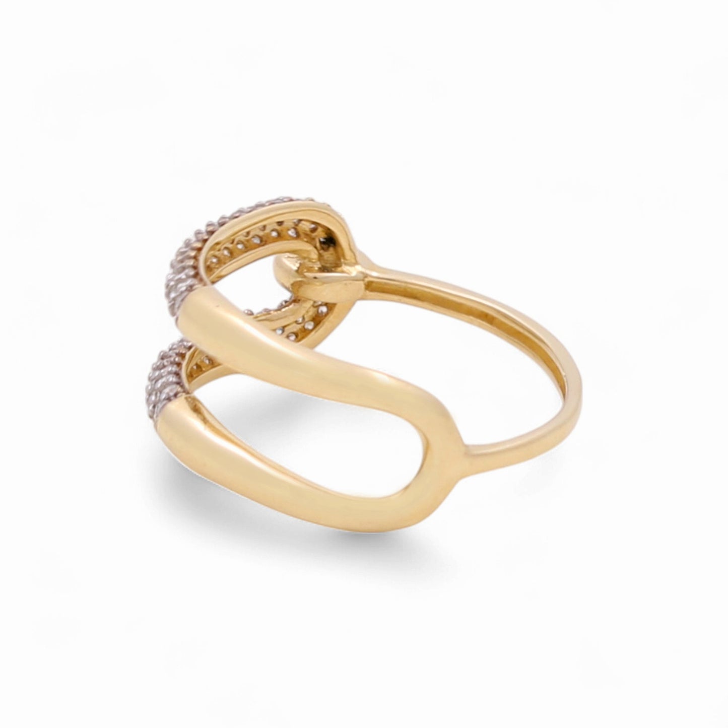 14K Yellow Gold Fashion Woman’s Ring / Stone: CZ / Size: 7 / Weight: 2.3 GR / KEEWR4FS-7