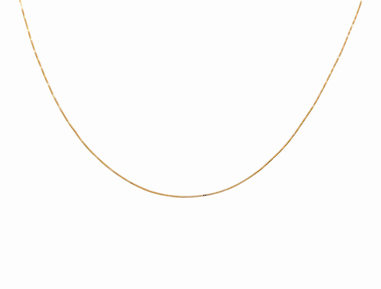 14K Yellow Gold Box Chain / Size: 0.7mm-18'' / Weight: 1.4gr / LCCSCH4BX0.7-18