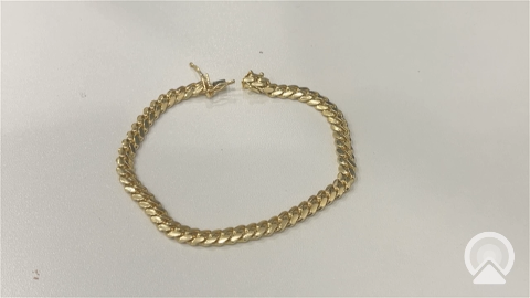 14K Yellow Gold Solid Cuban Link Men's Bracelet / Size: 6mm 8" / Weight: 23.6gr / SAMB4CL6-8