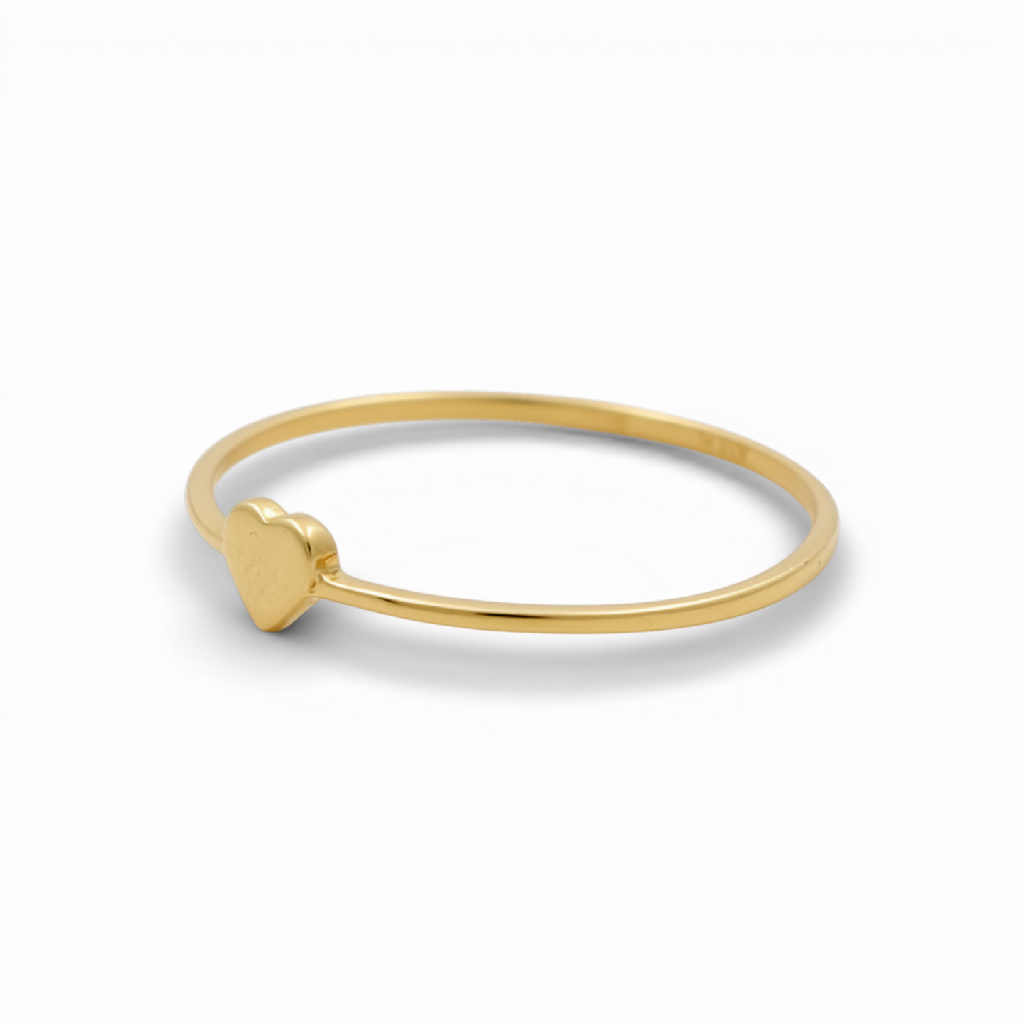 10K Yellow Gold Heart Women's Ring / Size: 7 / Weight: 0.4 GR / DQWR0HR-8