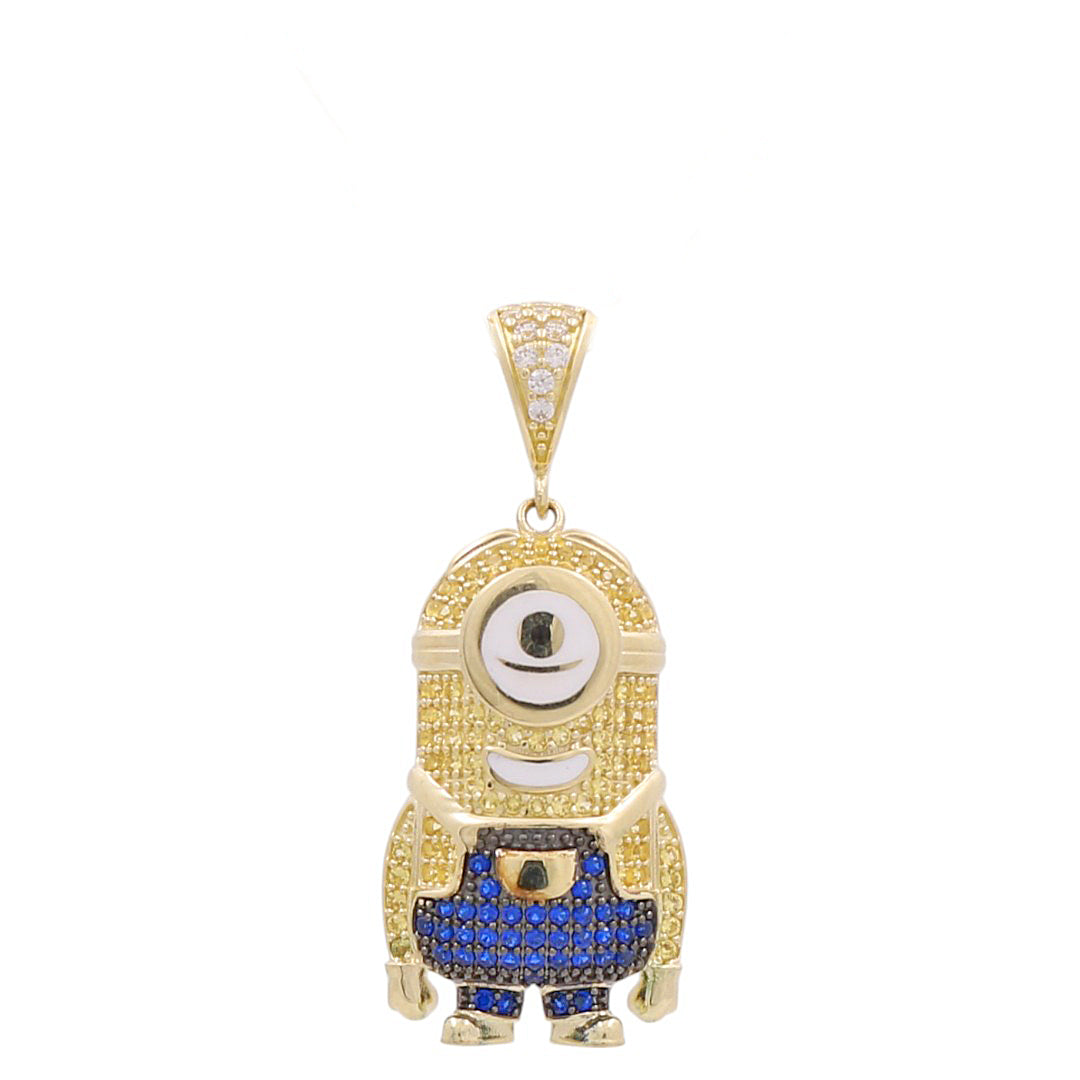10K Yellow Gold Fashion Minion's Pendant with CZ / Weight: 4.3 GR / P26P-274
