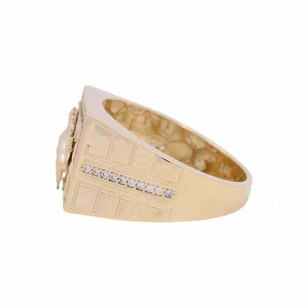 14K Yellow Gold Men’s Horse Fashion Ring / Size 11 / Weight: 7.3 GR / COMR4FS-35