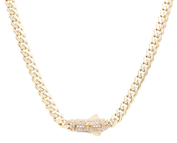 COCH4MON7-18 14k C Cz Size 7mm 18" Weight 24.5gr MONACO