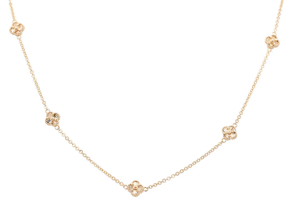 14K Yellow Gold Clover Necklace / Size: 18” / Weight: 11.8 GR / CONK4CLV-4