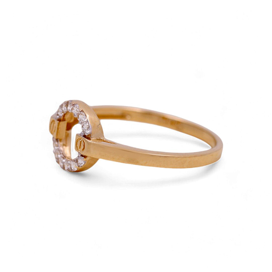 14K Yellow Gold Woman’s Fashion Ring / Stone: CZ / Size: 6.5 / Weight: 1.6 GR / IEEWR4FS-2