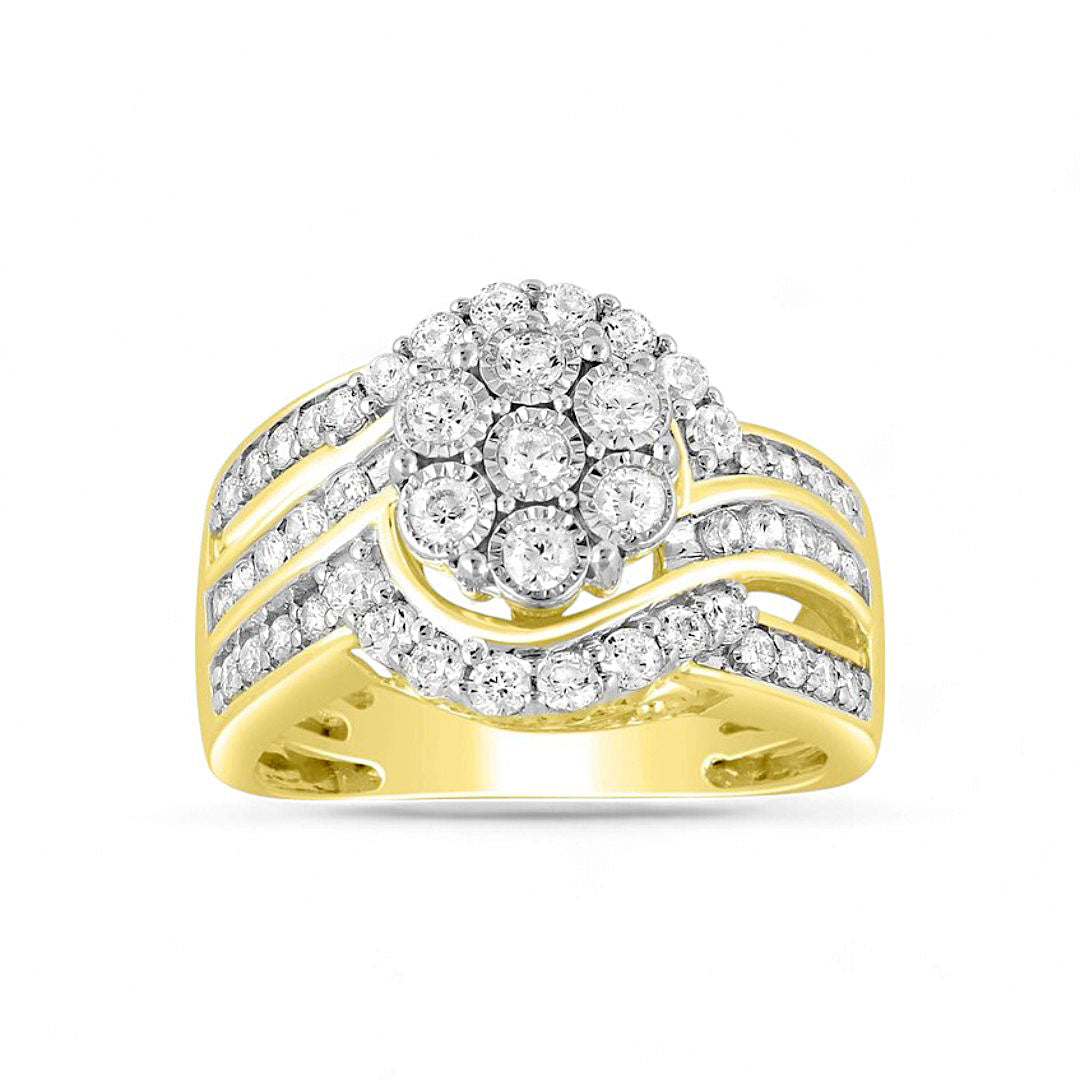 14K Yellow Gold Diamond Women's Engagement Ring / Stone: 1.00CT / Size: 6.5 / 340048Y