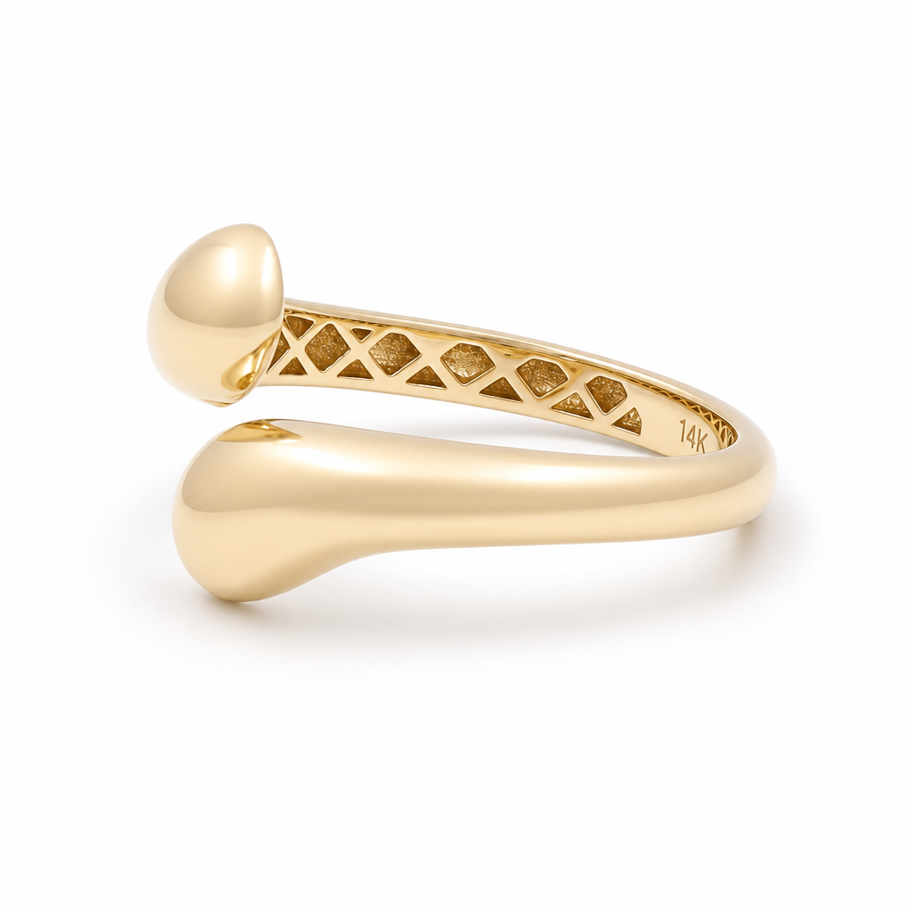 14K Yellow Gold Fashion Women's Rings / Size:7.5 / Weight: 1.9 GR / 139-13511