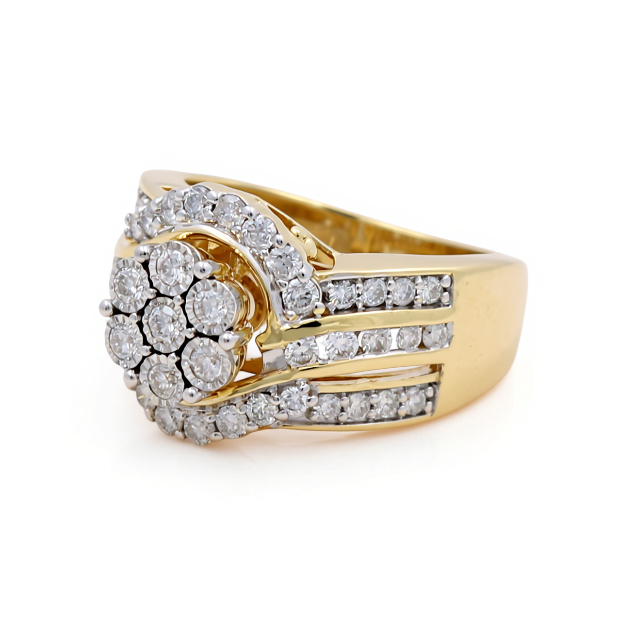 10K Yellow Gold Diamond Women's Engagement Ring / Stone: 1.00CT / Size: 7 / 251319Y
