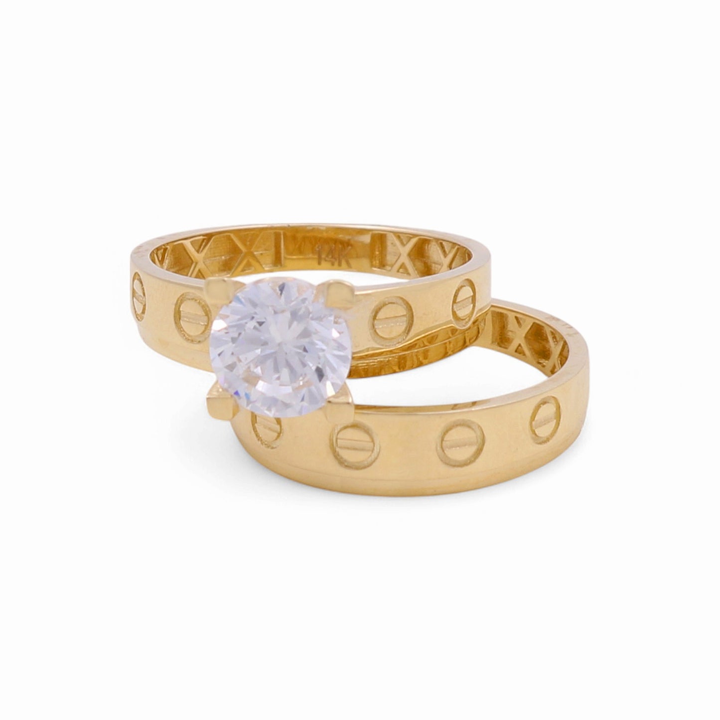 14K Yellow Gold Women’s CT Bridal Set / Stone: Cz / Size: 7 / Weight: 4.2 GR / CPWR4BSCT-1