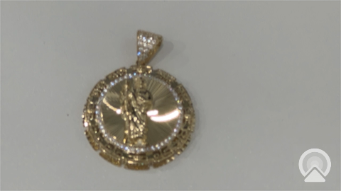 10K Yellow Gold San Judas Medall Pendant With Cz / Size: / Weight: 6GR / CAPD0SJ