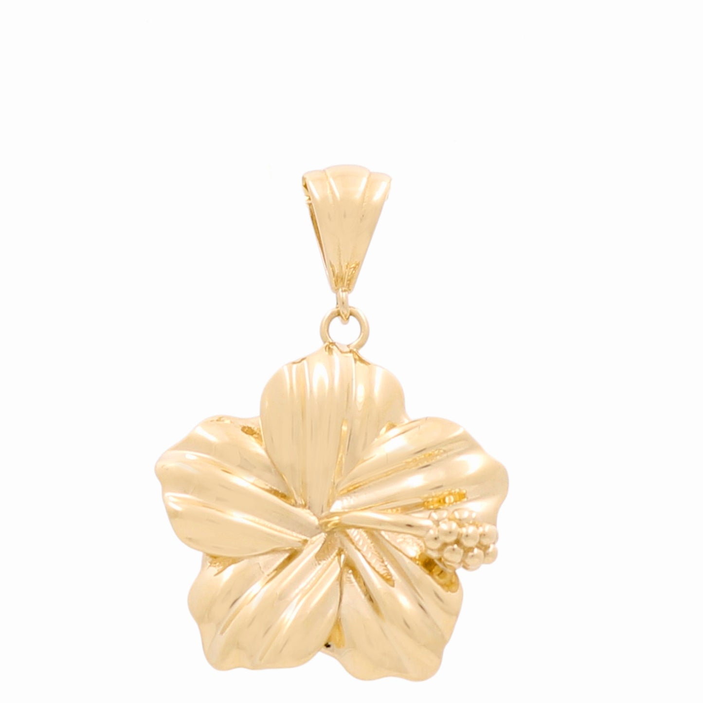 14K Yellow Gold Flower Pendant / Weight: 2.1 GR / DQPD4FL-1