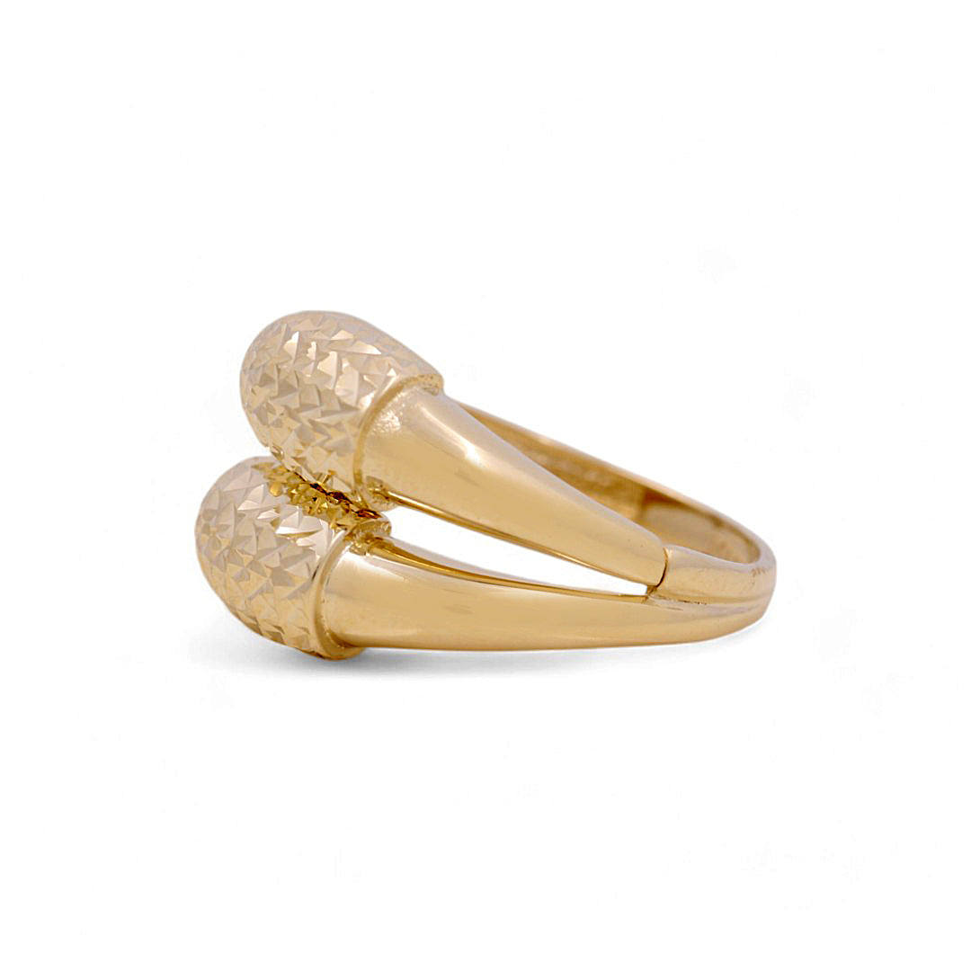 10K Yellow Gold Woman’s Diamond Cut Ring / Size:7 / Weight: 3.1GR / COWR0DC-8