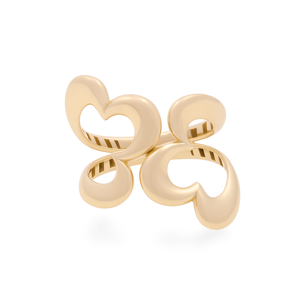 10K Yellow Gold Fashion Women's Ring / Size: 7.5 / Weight: 3 GR / DQWR0FS-18