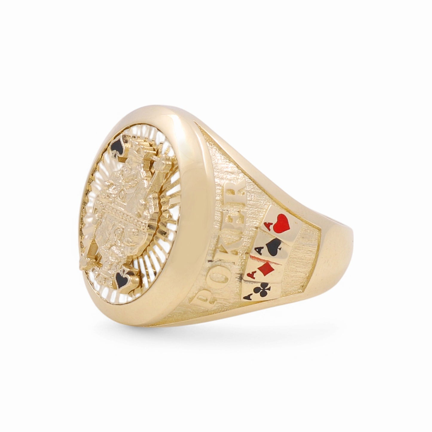 14K Yellow Gold Deck of Cards Ring / Size 11.5 / Weight: 8.1 GR / DOMR4DK