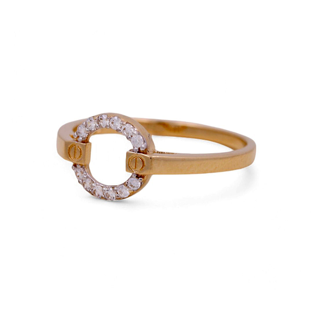14K Yellow Gold Woman’s Fashion Ring / Stone: CZ / Size: 6.5 / Weight: 1.6 GR / IEEWR4FS-2