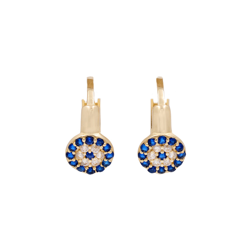 14K Yellow Gold Fashion Fashion Women's Earrings with Cubic Zirconias
