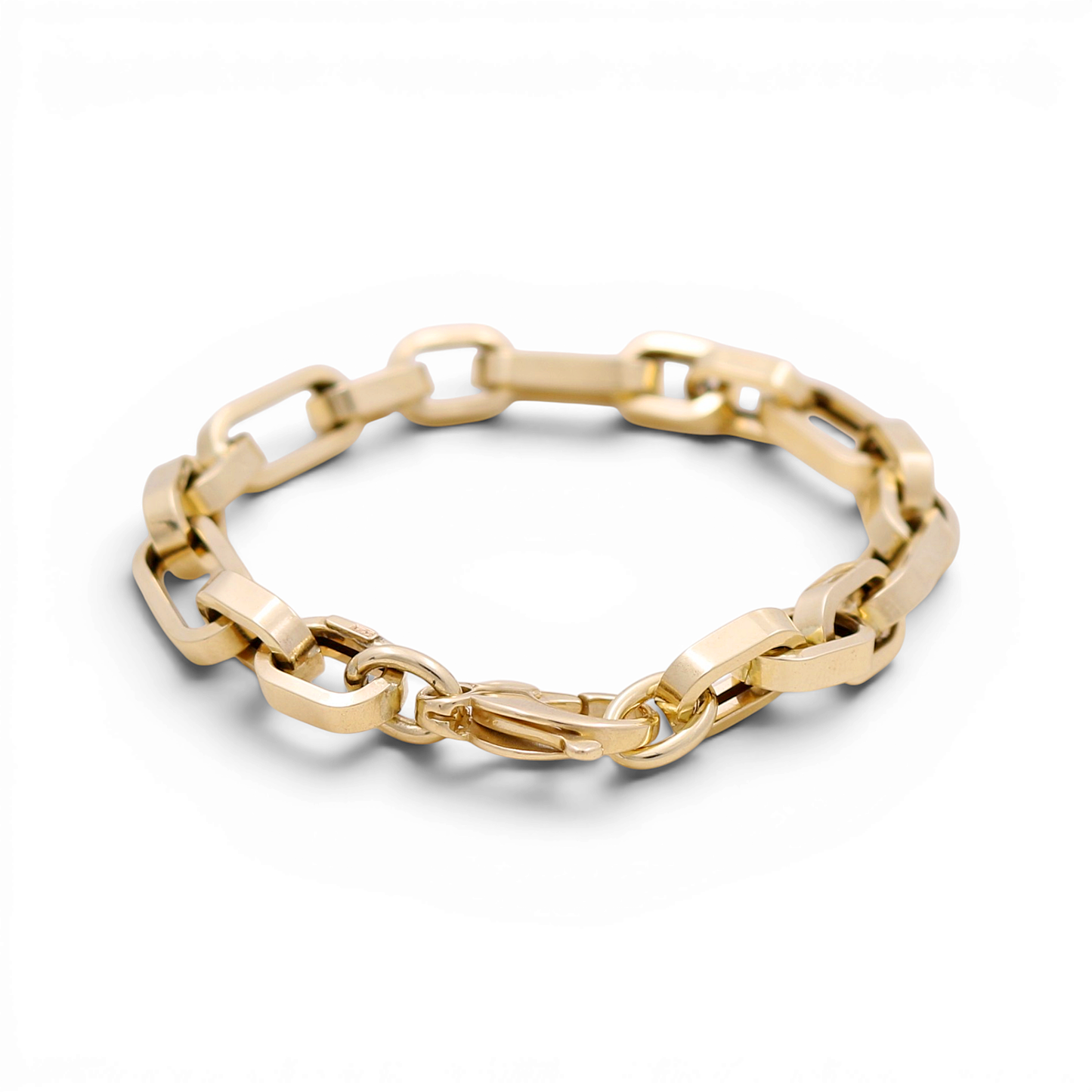 14K Yellow Gold Semisolid Fashion Women's Bracelet/ Size: 8" / Weight: 7.2 GR / ISWB4FS-26