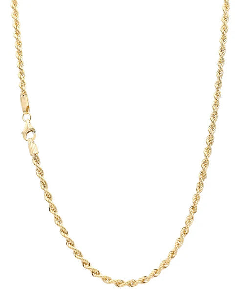 10K Yellow Gold Rope Chain / Size: 5mm-26'' / Weight: 13.1gr / EECH0RP5-26
