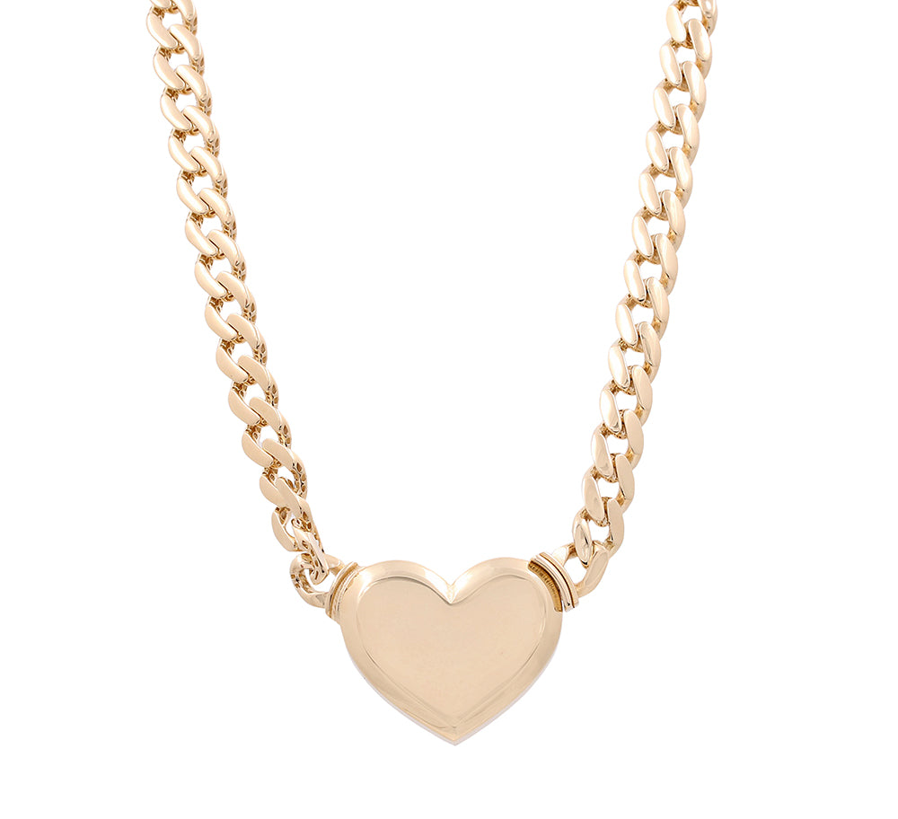 14K Yellow Gold Heart Necklace