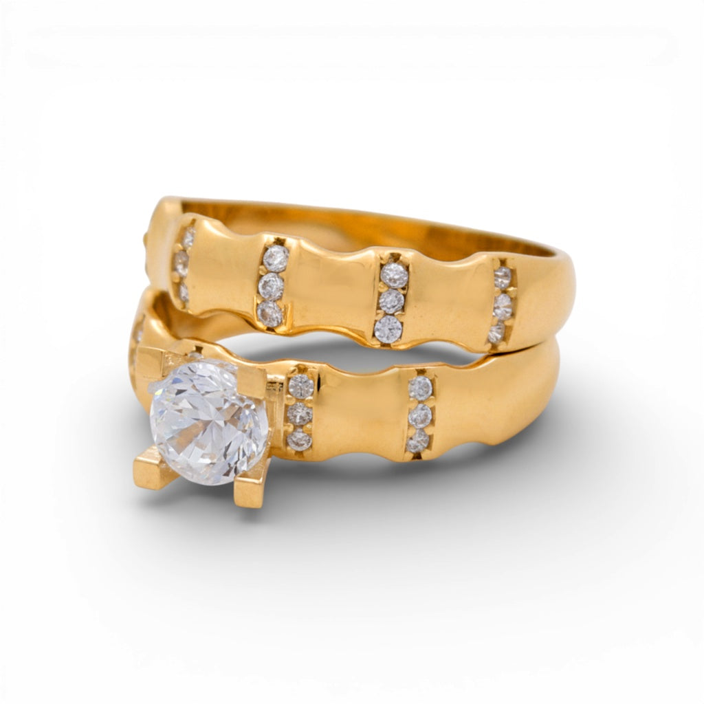 10K Yellow Gold Woman’s Bridal Set / Stone: Cz / Size: 8.5 / Weight: 2.9 GR / CQWR0BS-7