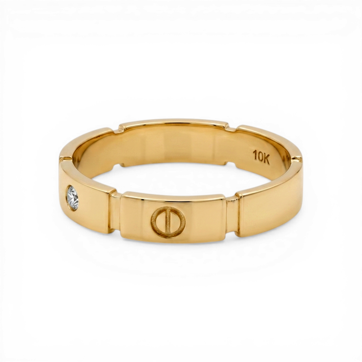 10K Yellow Gold Men’s CT Wedding Band with Cz / Size: 11 / Weight: 4.5 GR / CLBMWB0BSCT
