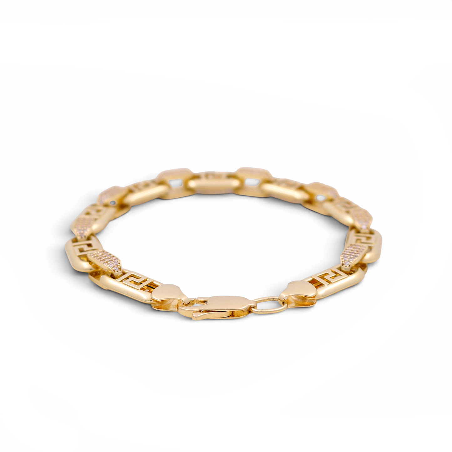 14K Yellow Gold Women's Fashion Bracelet, Greek / Size: 7.5" / Weight: 14.6 GR