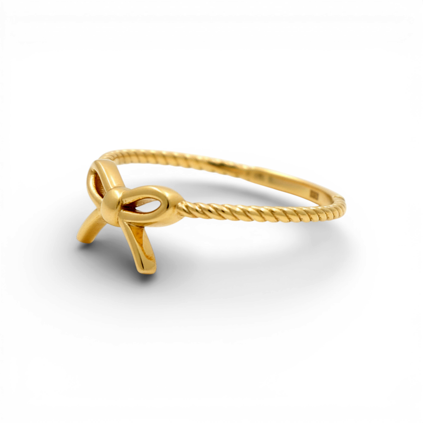 10K Yellow Gold Ribbon Women's Ring / Size: 7.5 / Weight: 1.3 GR / DQWR0RB