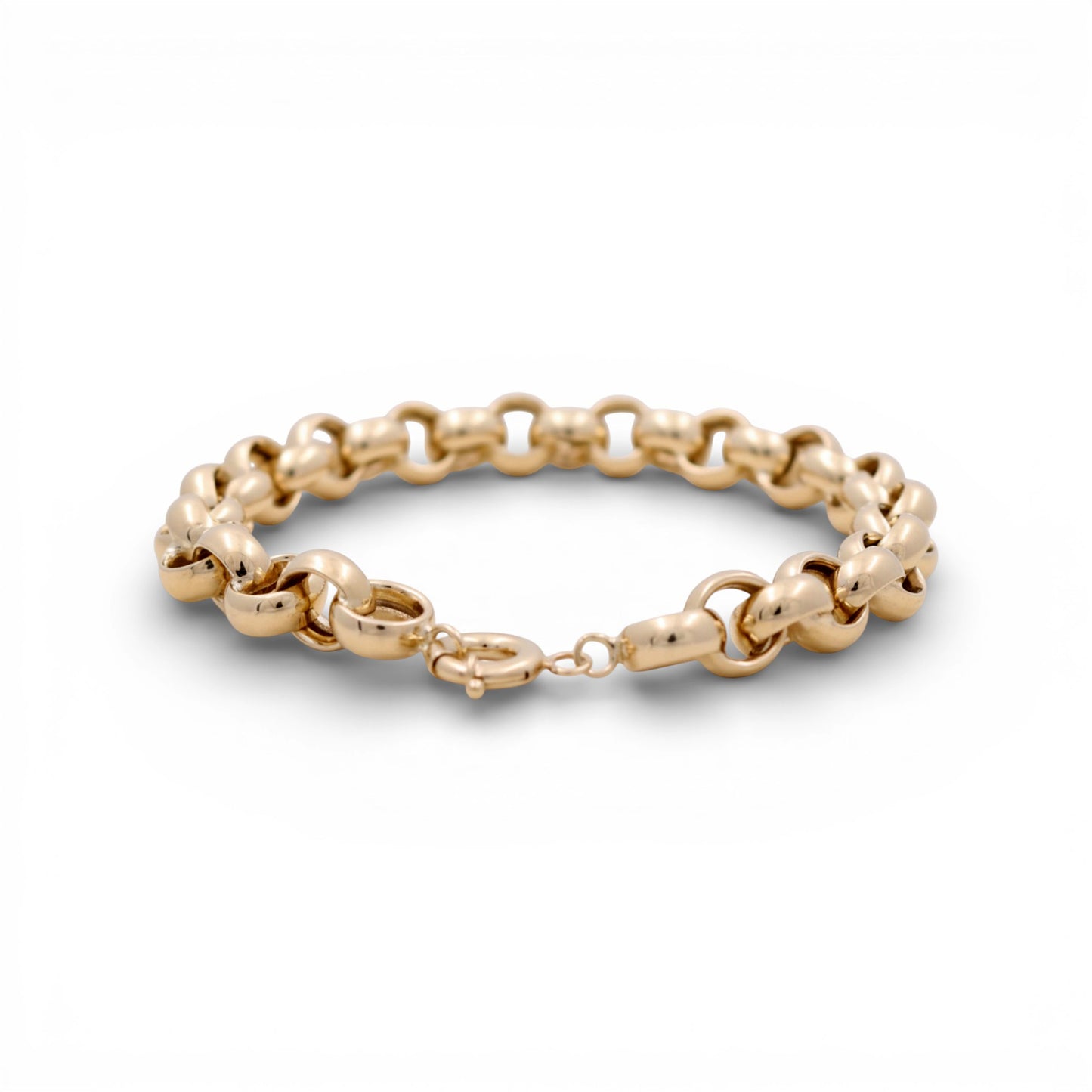 14K Yellow Gold Semisolid Women's Rolo Link Bracelet / Size: 8.5" / Weight: 12.5 GR / P10B-392