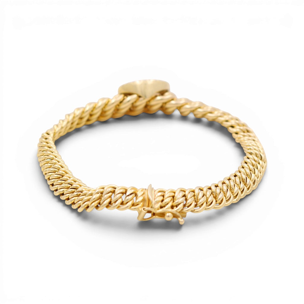 10K Yellow Gold Princess Women's Bracelet with Medusa / Size: 7.5" / Weight: 15.3 GR / DCSWB0VS