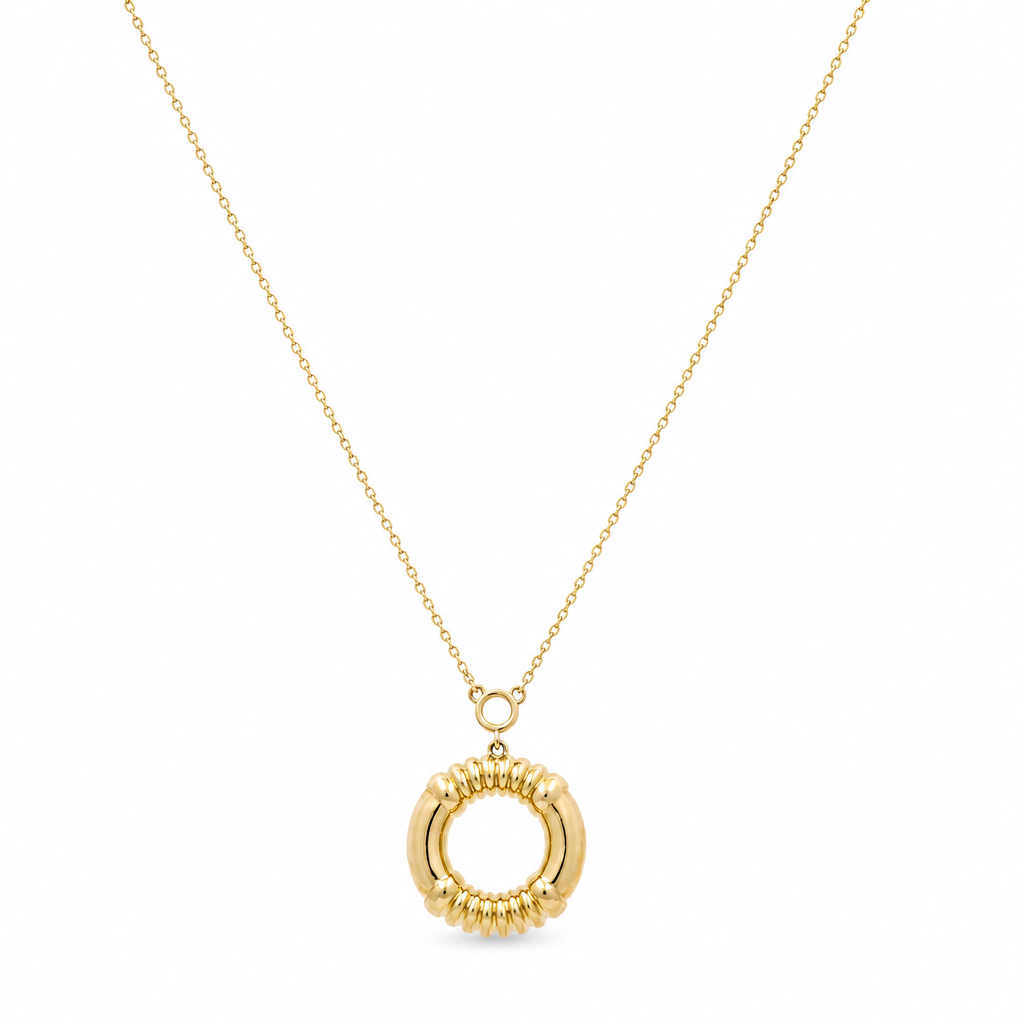 14K Yellow Gold Fashion Necklace With Pendant / Size: 18" / Weight: 6.1 GR / CCNK4FS-13