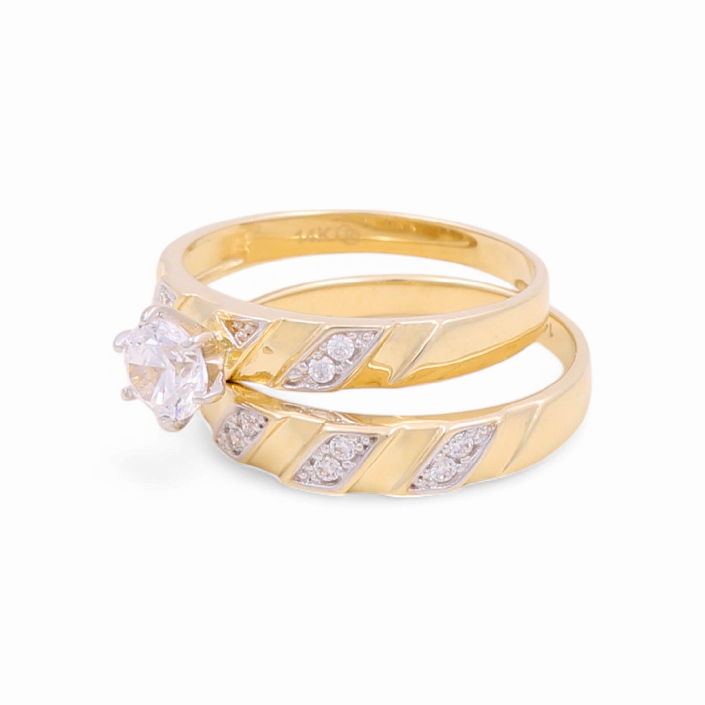 14K Yellow Gold Women’s Bridal Set / Stone: Cz / Size: 7 / Weight: 3.9 GR / KEEWR4BS-25