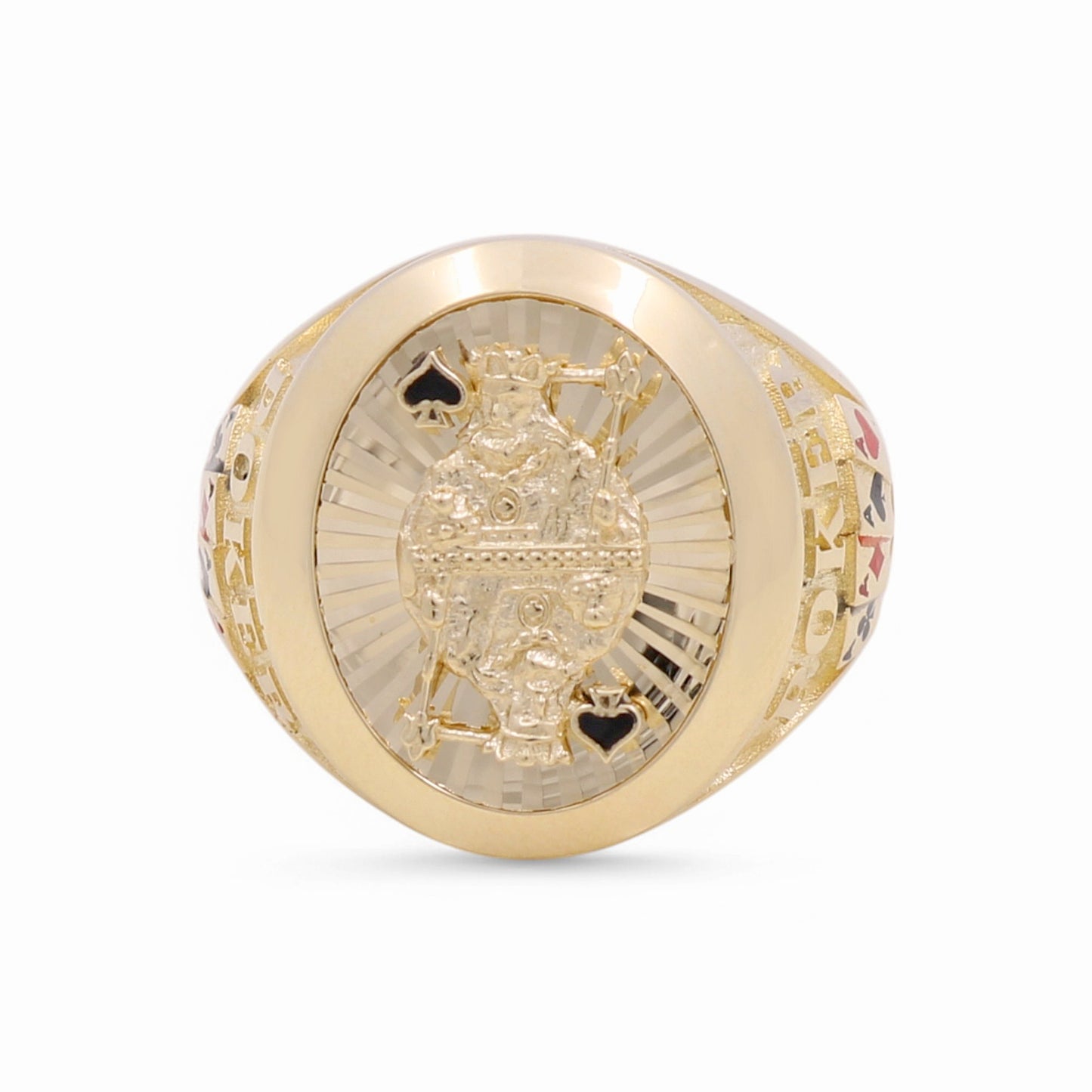14K Yellow Gold Deck of Cards Ring / Size 11.5 / Weight: 8.1 GR / DOMR4DK