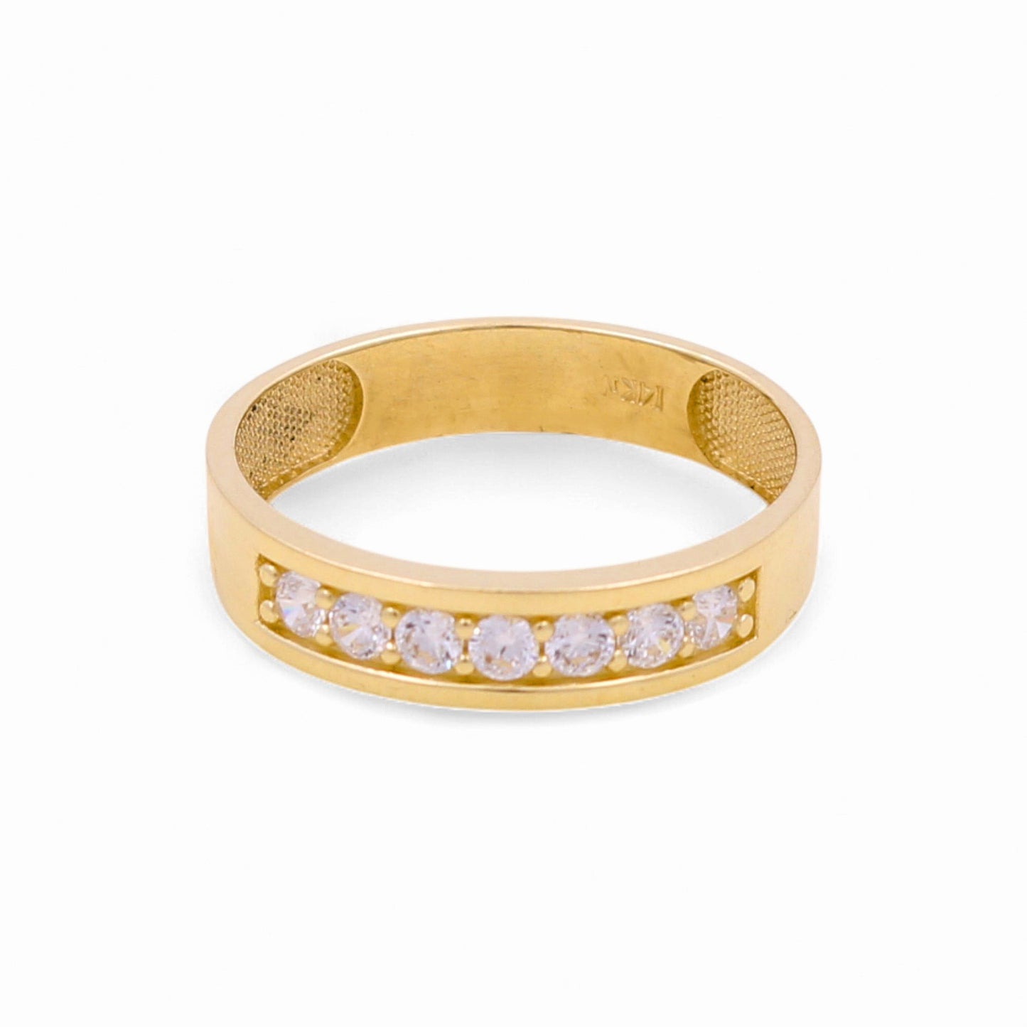 14K Yellow Gold Men’s Wedding Band / Stone: Cz / Size: 10.5 / Weight: 2.6 GR / CEEMWB4BS-16