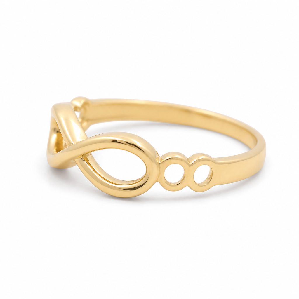 10K Yellow Gold Fashion Infinity Women's Rings / Size: 8 / Weight: 1.5 GR / DQWR0FS-86