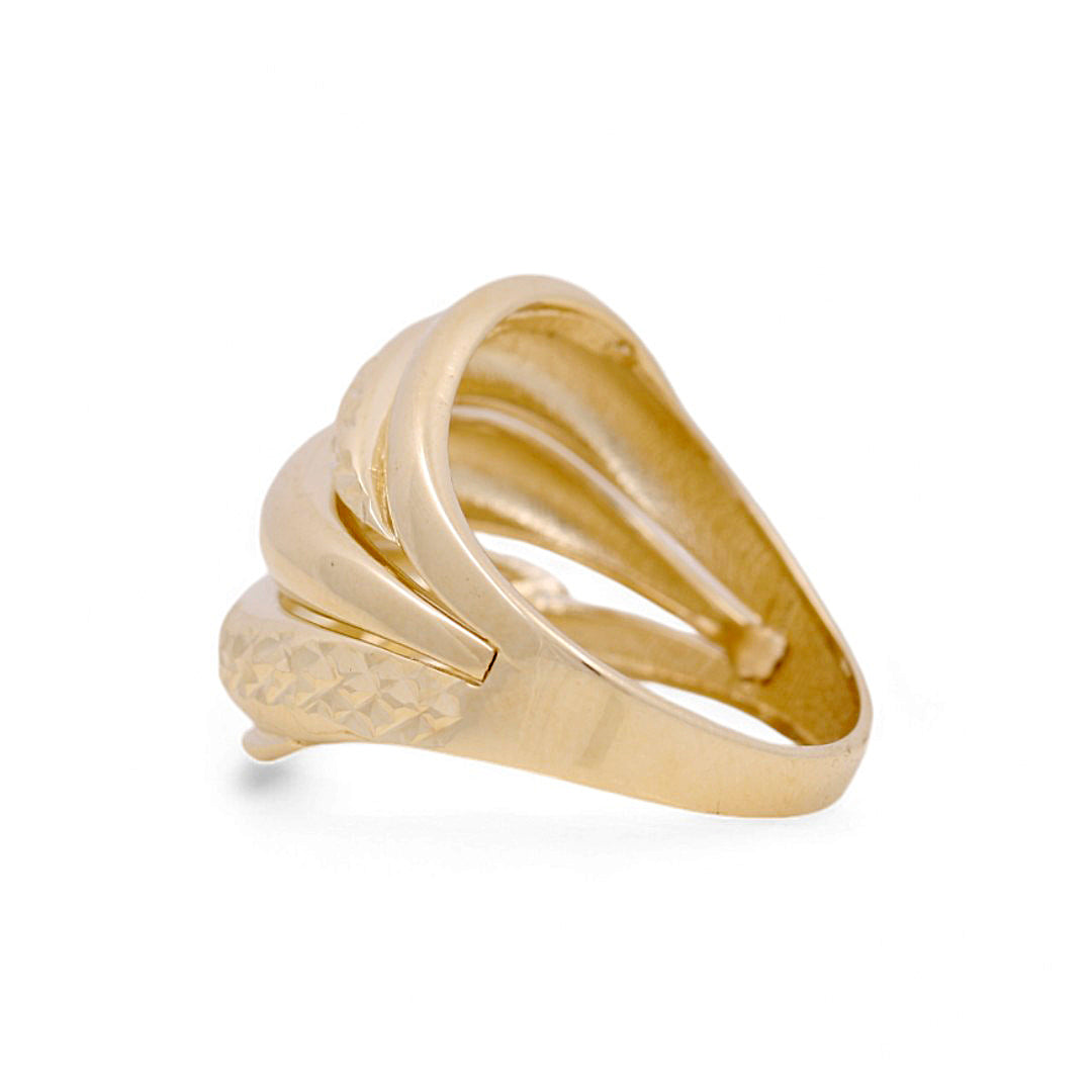 10K Yellow Gold Woman’s Diamond Cut Ring / Size: 6.5 / Weight: 4.0 GR / COWR0DC-2
