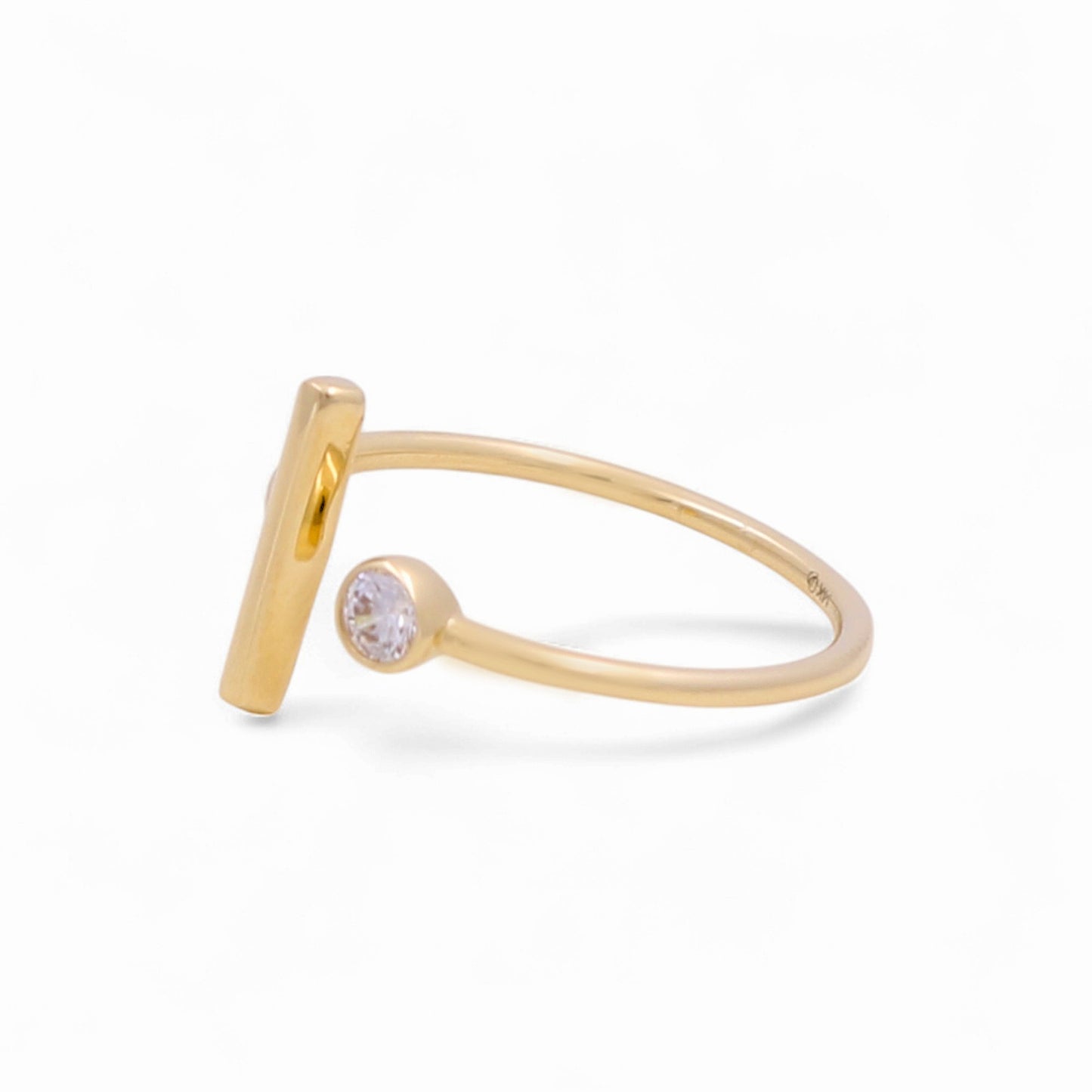 14K Yellow Gold Fashion Woman’s Ring / Stone: CZ / Size: 7 / Weight: 1.5 GR / KEEWR4FS-5
