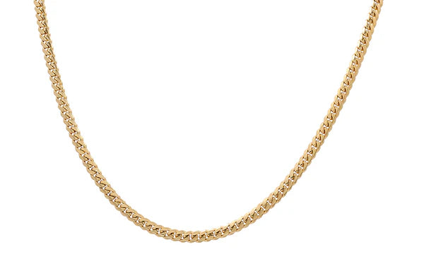10K Yellow Gold Solid Cuban Link Chain / Size: 4mm 24" / Weight: 26 GR / SCCACH0CL4-24